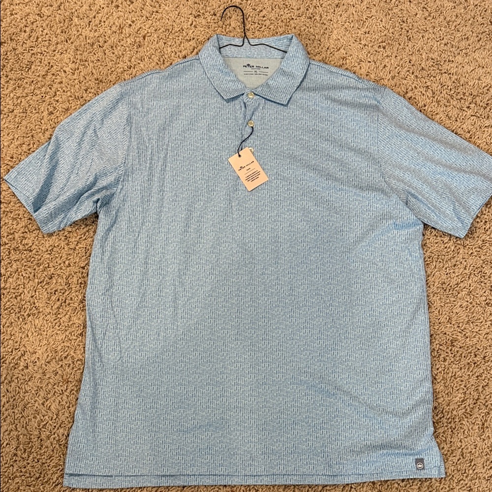 Peter Millar Light Seaside Blue Polo Shirt